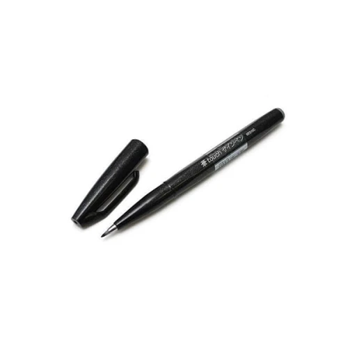Pisaki pędzelkowy/brush do kaligrafii PENTEL BRUSH SIGN PEN czarny 1szt. /SES15C-A/