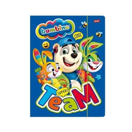 Teczka z gumką A4 kartonowa lakierowana 300g BAMBINO 1szt.