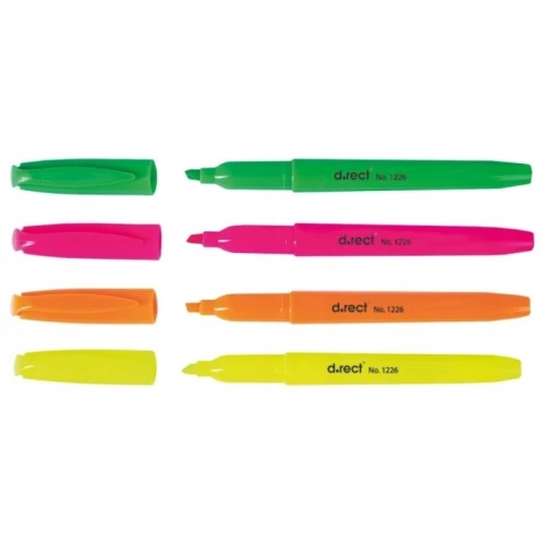 Zakreślacz 1,0-5,0mm D.RECT 1126 4 kolory neonowe