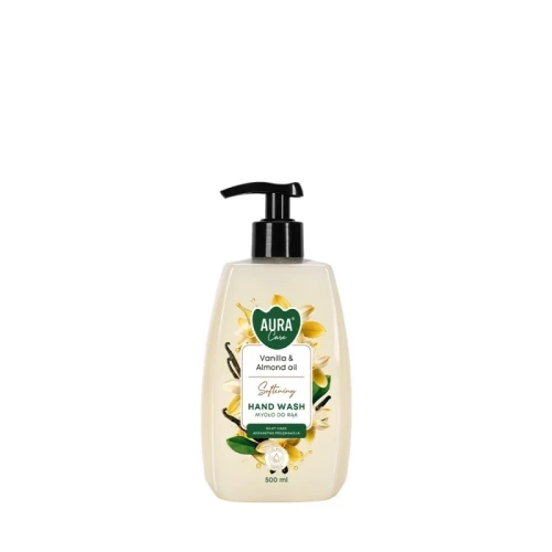 Mydło w płynie z pompką 500ml BISPOL AURA CARE VANILLA zapach waniliowy 1szt.