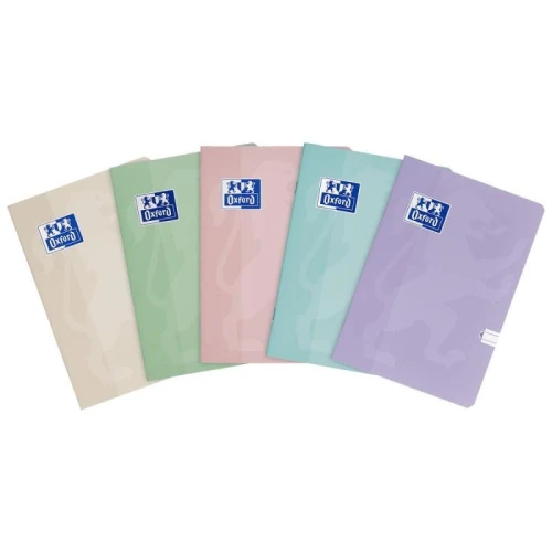 Zeszyt A5/60 linia z marginesem okładka SOFT TOUCH OXFORD TOUCH pastel mix kolorów 1szt.