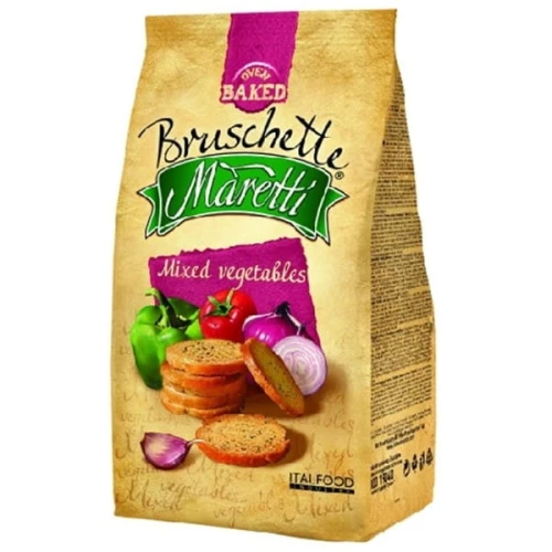 Przekąska BRUSCHETTA MARETTI chrupki chlebowe mix warzyw