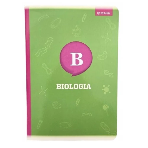 Zeszyt tematyczny A5/58 kratka 70g z marginesem posiada adresówkę BENIAMIN biologia 1szt.
