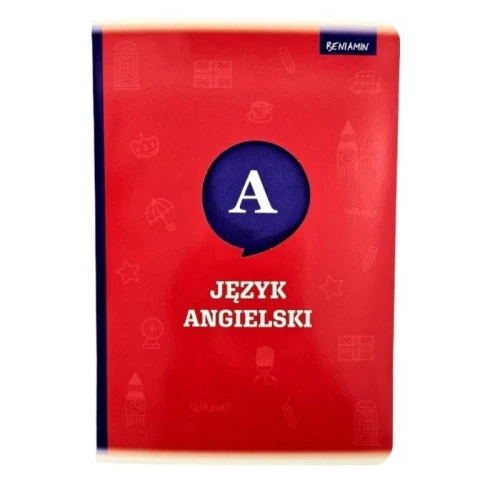 Zeszyt tematyczny A5/58 kratka 70g z marginesem posiada adresówkę BENIAMIN angielski 1szt.