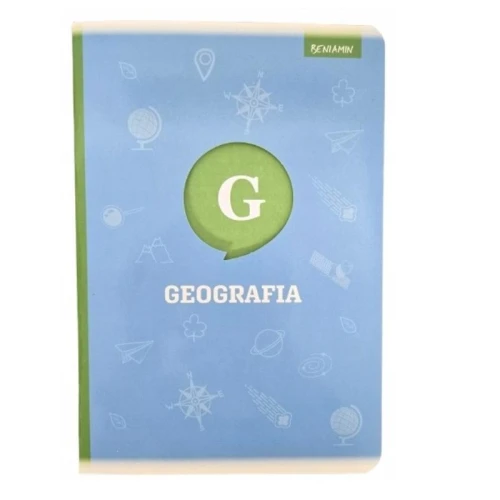 Zeszyt tematyczny A5/58 kratka 70g z marginesem posiada adresówkę BENIAMIN geografia 1szt.