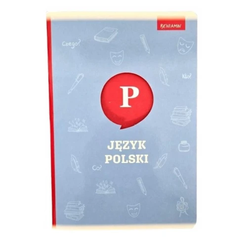 Zeszyt tematyczny A5/58 linia 70g z marginesem posiada adresówkę BENIAMIN język polski 1szt.