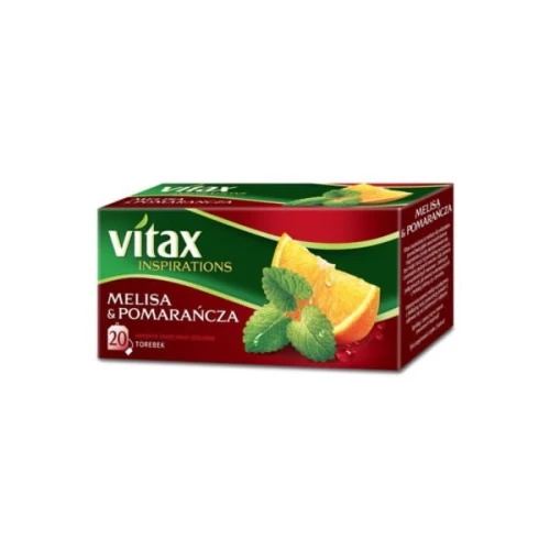 Herbata ziołowo-owocowa z zawieszką VITAX MELISA z pomarańczą 20szt.