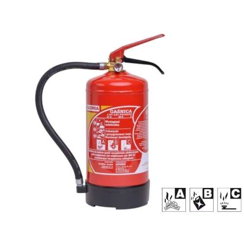 Gaśnica proszkowa Gloria PD 4 GA 4kg ABC/E EN 3