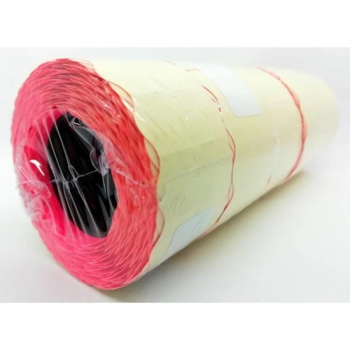 Taśma do metkownicy 2-rzędowa 26x16 mm falista różowa 1 szt.
