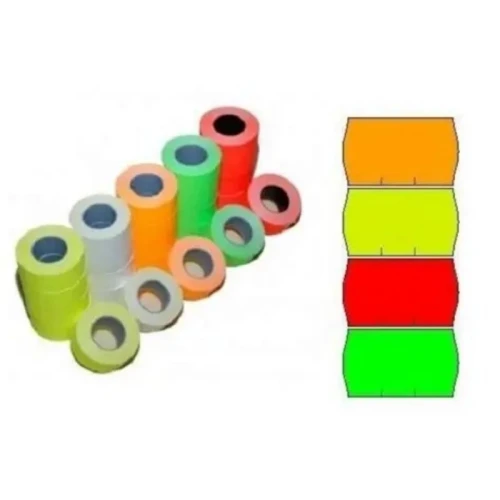Taśma do metkownic 2-rzędowa 26x16mm prosta różowa 1 szt.