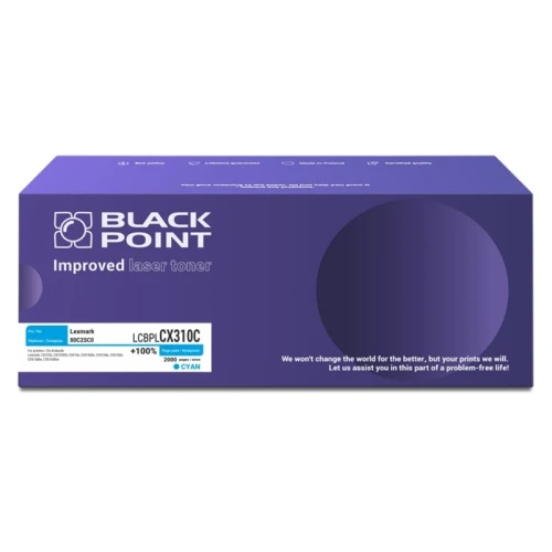 Toner LEXMARK CX310 80C2SC0 BLACK POINT cyan 1szt.