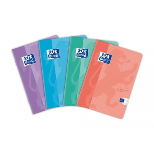 Zeszyt A5/16 trzylinia kolorowa 90g posiada adresówkę okładka SOFT TOUCH OXFORD TOUCH PASTEL mix kolorów 1szt.