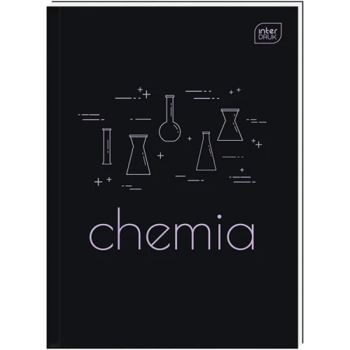 Brulion tematyczny A5/80 kratka 70g z marginesem INTERDRUK chemia czarny 1szt.
