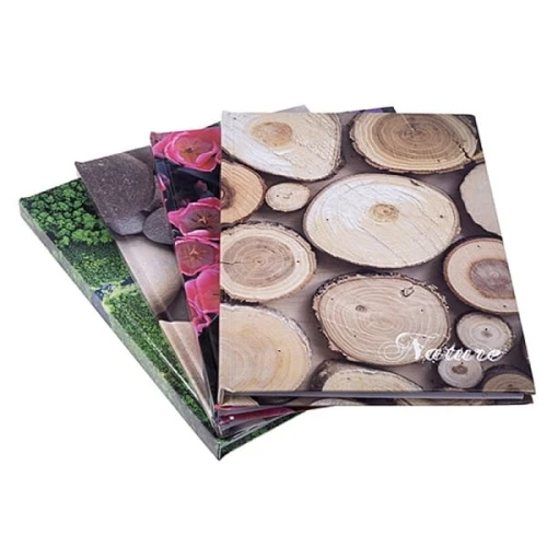 Brulion A5/96 kratka z marginesem okładka laminowana OFFICE PRODUCTS NATURE mix wzorów 1szt.