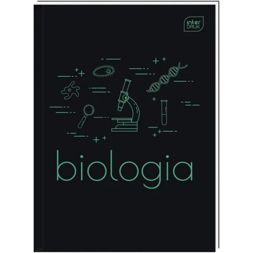 Brulion tematyczny A5/80 kratka 70g z marginesem INTERDRUK biologia czarny 1szt.