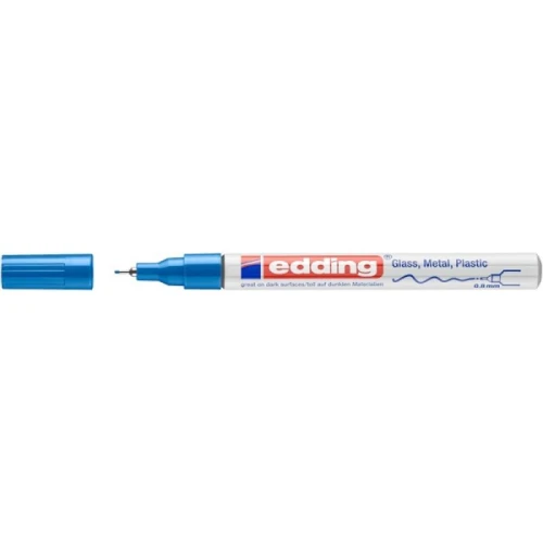 Marker olejowy igłowy 0,8mm EDDING 780 połyskujący niebieski 1szt.