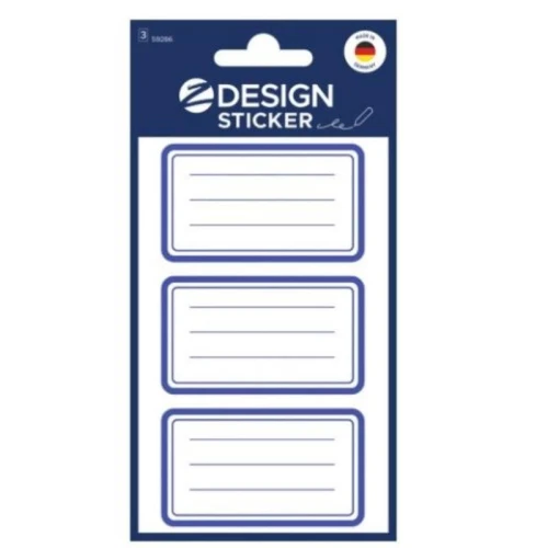 Naklejki Z-DESIGN na zeszyty-niebieskie ramki AVERY ZWECKFORM 9szt.