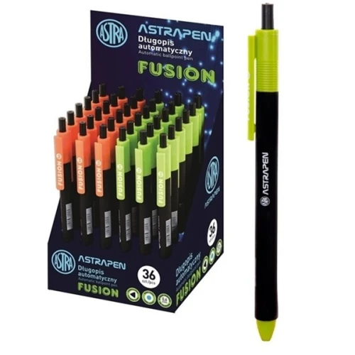 Długopis automatyczny trójkątny ASTRA ASTRAPEN FUSION 0,6mm mix wzorów wkład niebieski 1szt.