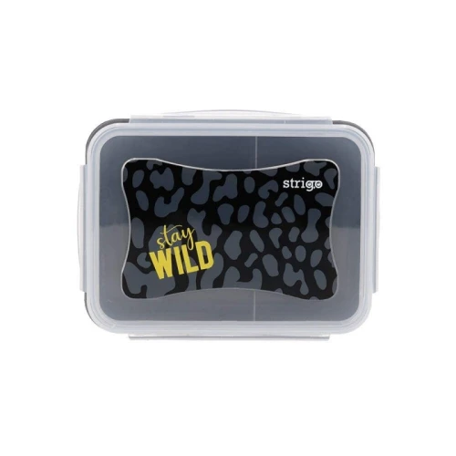 Śniadaniówka STRIGO STAY WILD czarna 1szt.