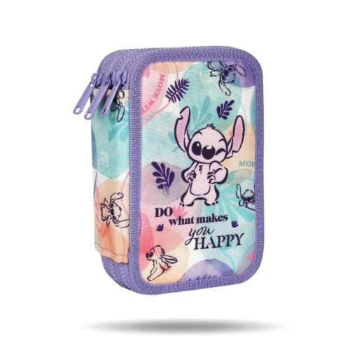 Piórnik potrójny z wyposażeniem PATIO DISNEY FASHION JUMPER 3 STITCH PASTEL
