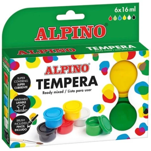 Farby plakatowe 6 kolorów 16ml ALPINO