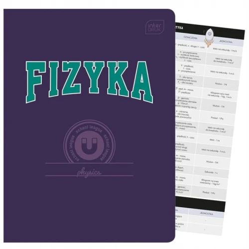 Zeszyt tematyczny A5/60 kratka brak adresówki fizyka okładka hybrydowa INTERDRUK