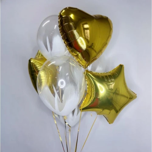 Balon foliowy 40cm PARTYDECO kula transparentny 1szt.
