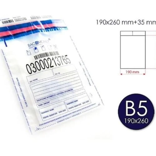 Koperta bezpieczna B5 rozmiar zewnętrzny 190x260+30mm Orfix biała 1szt.