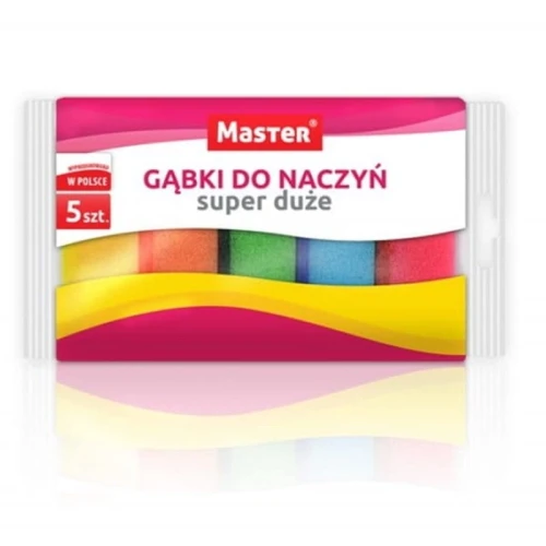 Gąbka do naczyń MASTER super duże 5szt. /S-058/