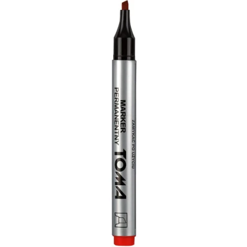 Marker permanentny TOMA to-091 ścięty czerwony /TO091/
