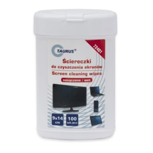 Ściereczki/chusteczki nasączane do czyszczenia ekranów TFT/LCD 100szt. /72401/