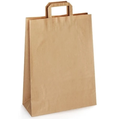 Torba papierowa 32x16x45cm uchwyt TP płaski z papieru brązowa /07425/
