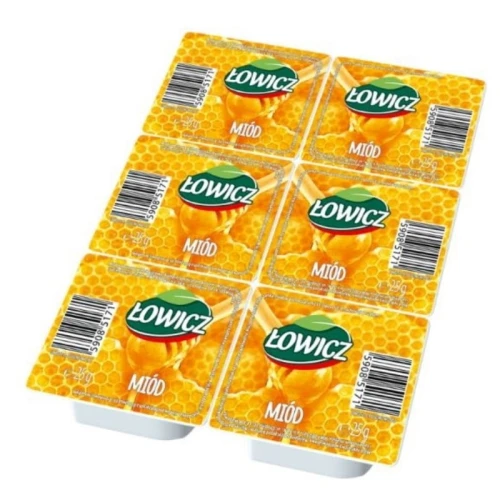 Miód pszczeli wielokwiatowy ŁOWICZ 6x25g