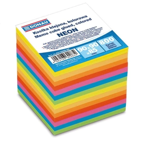 Kostka biurowa kolor klejona 90x90 DONAU /831500099/