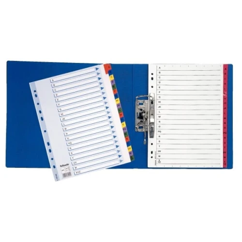 Przekładki ESSELTE MYLAR kartonowe A-Z A4 alfabetyczne /100166/