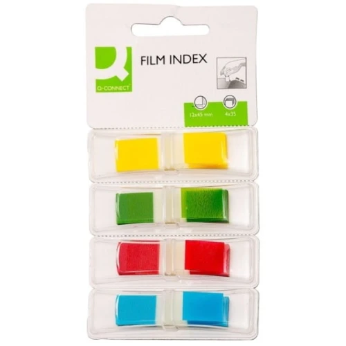 Zakładki indeksujące 12x45mm PP 4x35szt Q-CONNECT /KF03631/