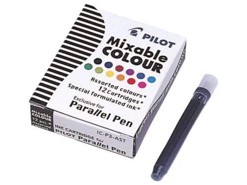Naboje do pióra Pilot Parallel mix 12 kolorów