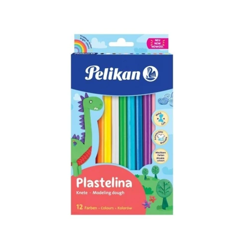 Plastelina Pelikan 200g 12 kolorów