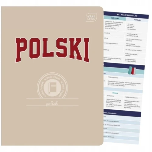 Zeszyt tematyczny A5/60 linia brak adresówki język polski okładka hybrydowa  INTERDRUK