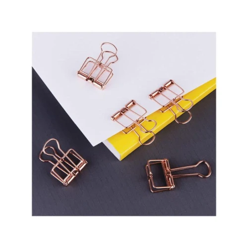 Klipsy do papieru 32 mm MESHU Rose Gold 4 sztuki