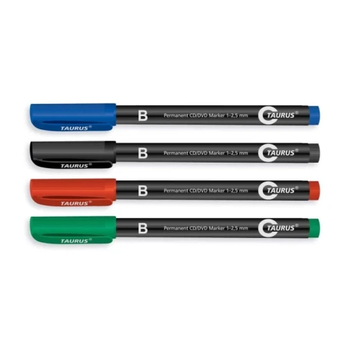 Marker foliopis/do CD 1,0mm-2,5mm B ścięty TAURUS TCD-04 czerwony 1szt.