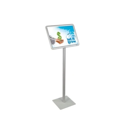 Tablica informacyjna na stojaku 2x3 Classic A4 pozioma 100 cm OWZ srebrna