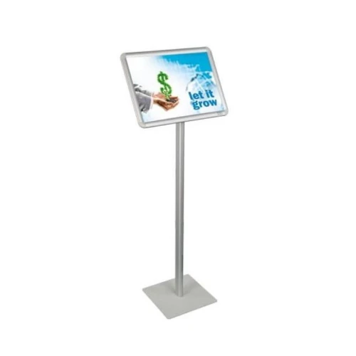 Tablica informacyjna na stojaku 2x3 Classic A3 pozioma 120 cm OWZ srebrna