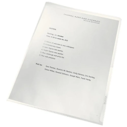 Obwoluta A4 140mic LEITZ RECYCLE transparentna groszkowa 25szt.