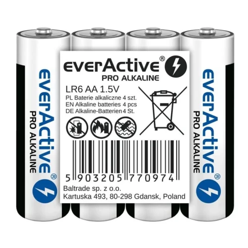 Baterie alkaliczne EverActive Pro AA LR6 3000 mAh 1,5 V 4 szt.