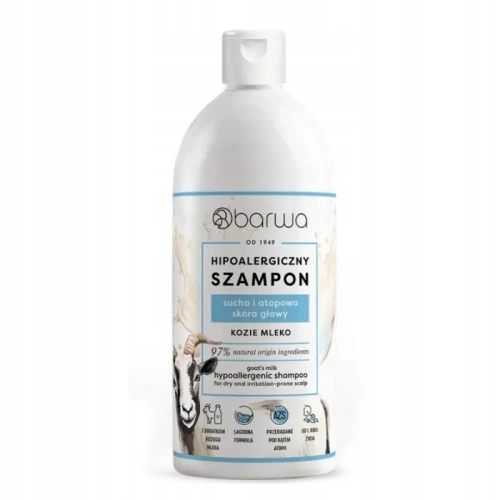 Szampon do włosów Barwa hipoalergiczny z kozim mlekiem 400 ml