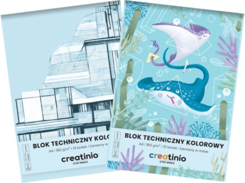 Blok techniczny TOP 2000 Creatinio A4 10 kartek 160g kolorowy 