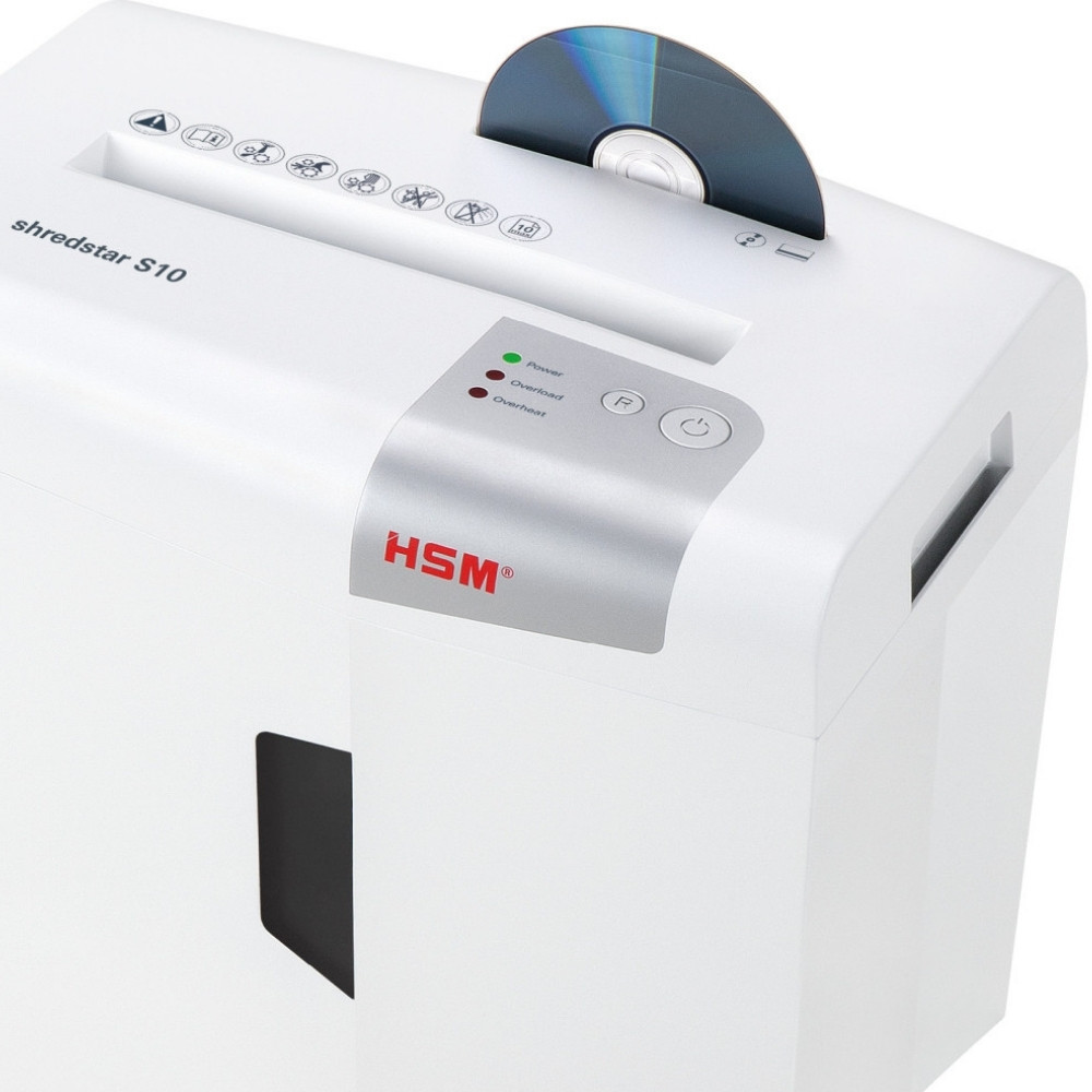 Niszczarka do papieru HSM shredstar S10 - obsługa CD i kart