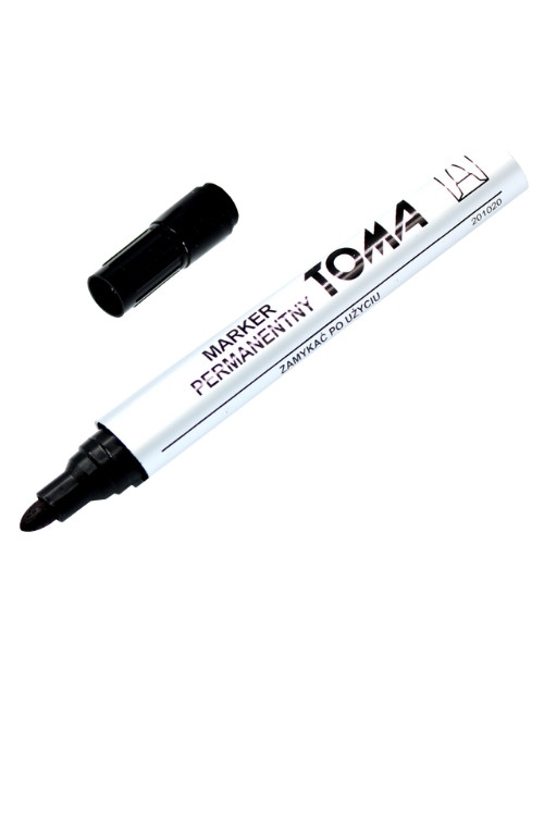 Marker permanentny Toma TO-090 okrągła końcówka czarny