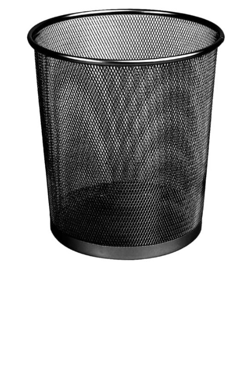 Kosz siatkowy na śmieci okrągły 29,5 cm / 18 l czarny